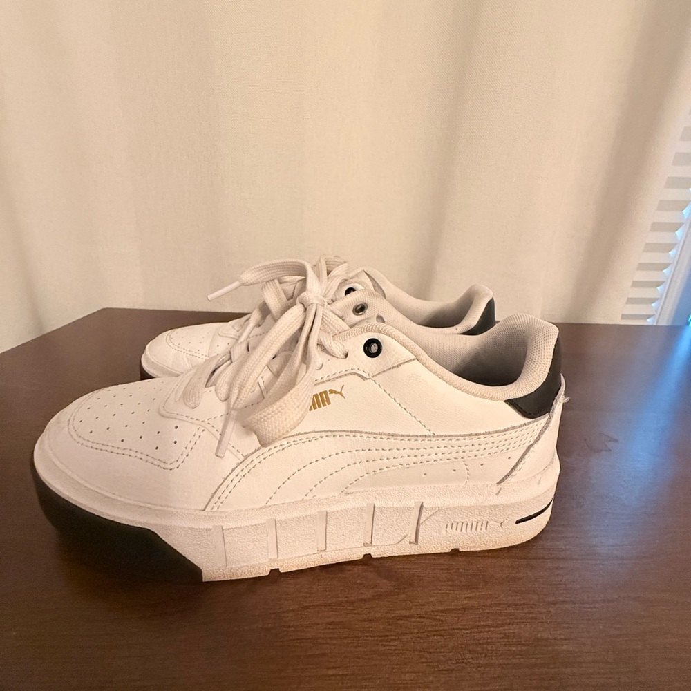Puma Kids White and Black Sneakers